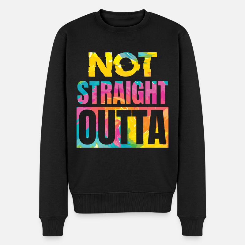 Cadeau LGBTQ Straight Rainbow Pride - Pull Premium bio Homme - noir
