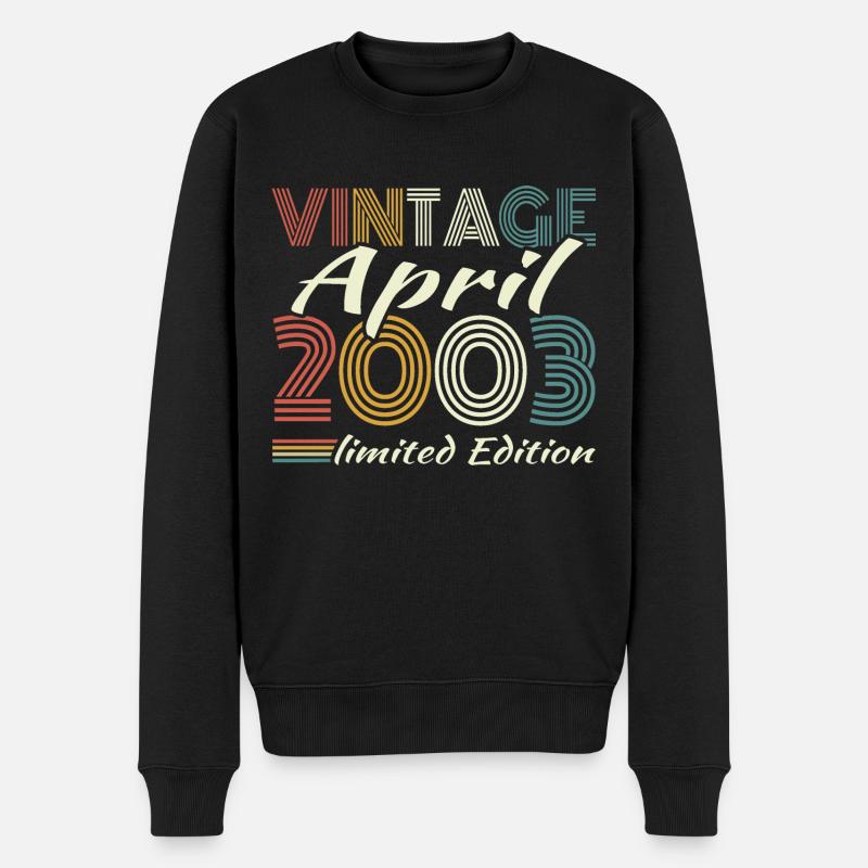 Avril 2003 Vintage Rétro Cadeau D’anniversaire - Pull Premium bio Homme - noir