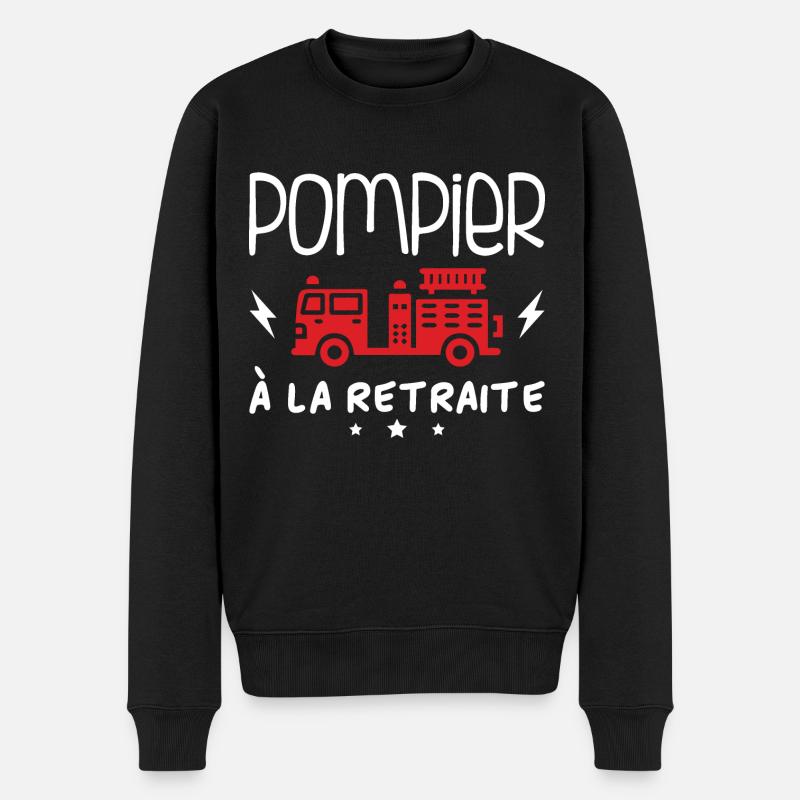 Pompier À La Retraite - Pull Premium bio Homme - noir