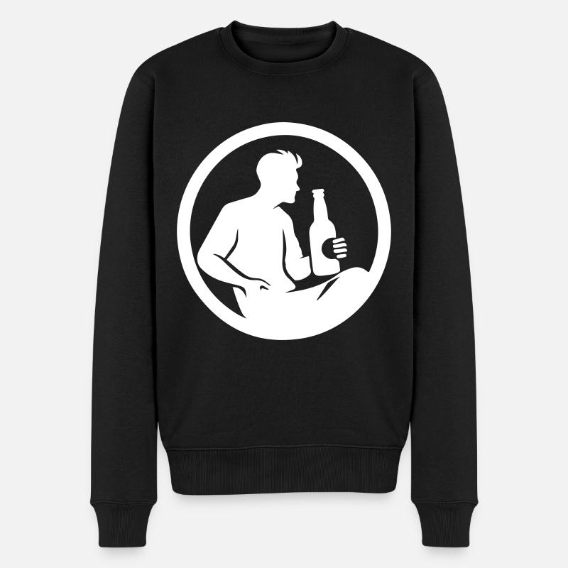 Drinking Silhouette - Men's Premium Organic Jumper - black