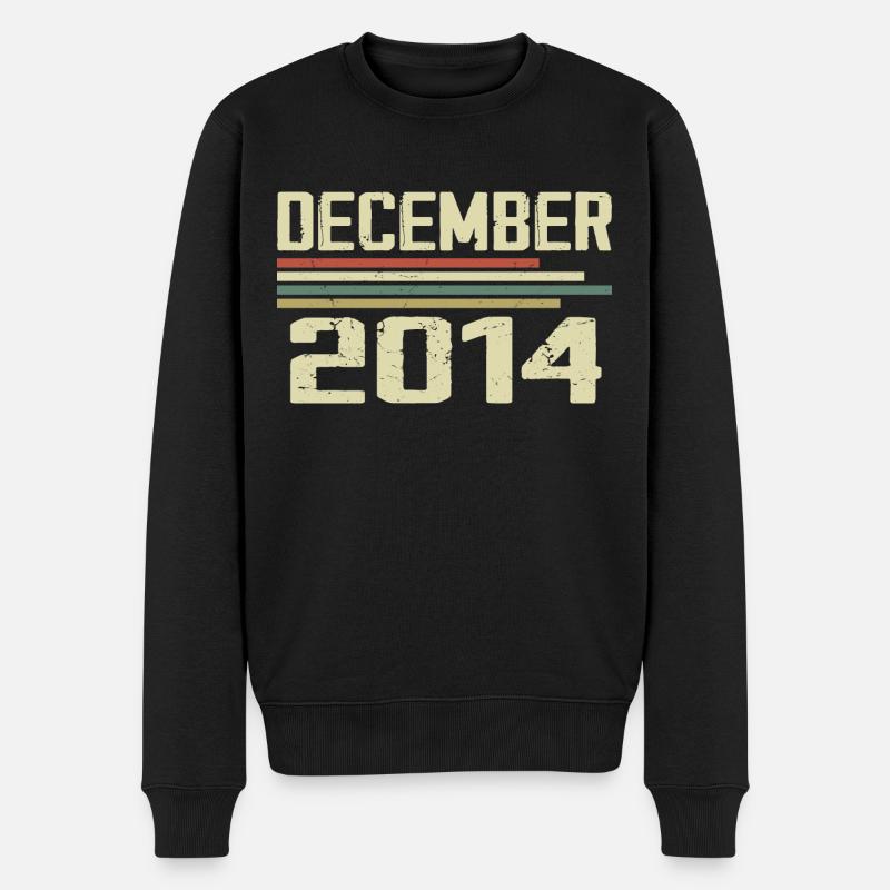 Dezember 2014 Jahrgang Vintage Retro Geburtstag - Männer Premium Bio Pullover - Schwarz