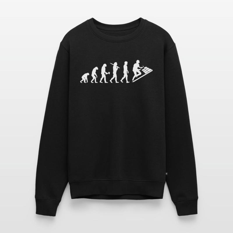 Dachdecker Dachklempner Evolution Geschenk Männer Premium Bio Pullover