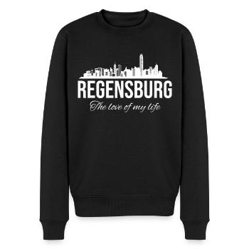 Regensburg My city Bavaria Regensburg - Men's Premium Organic Jumper - black - Front - Nico (187cm)
