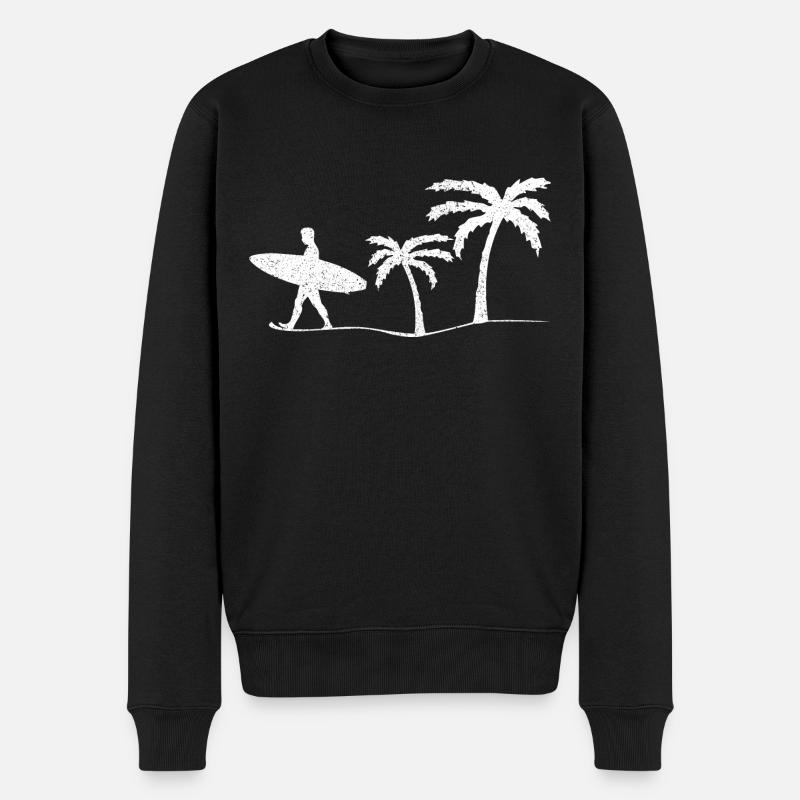 Surfer Surfen - Pull Premium bio Homme - noir