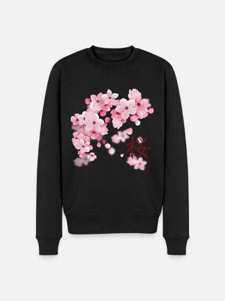 Fiori di ciliegio giapponesi - Sakura - Maglione ecologico premium da uomo - nero