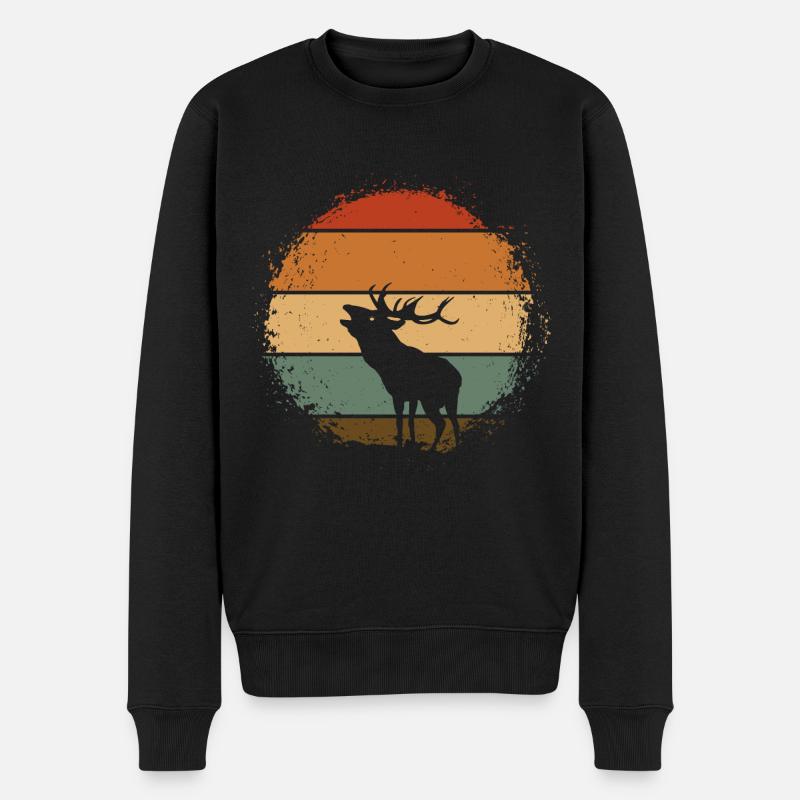 Cerf - Pull Premium bio Homme - noir