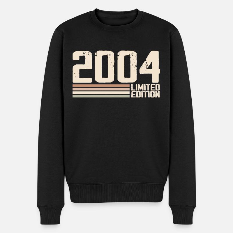2004 Jahrgang 2004 Geburtstag 2004 Retro 2004 - Männer Premium Bio Pullover - Schwarz