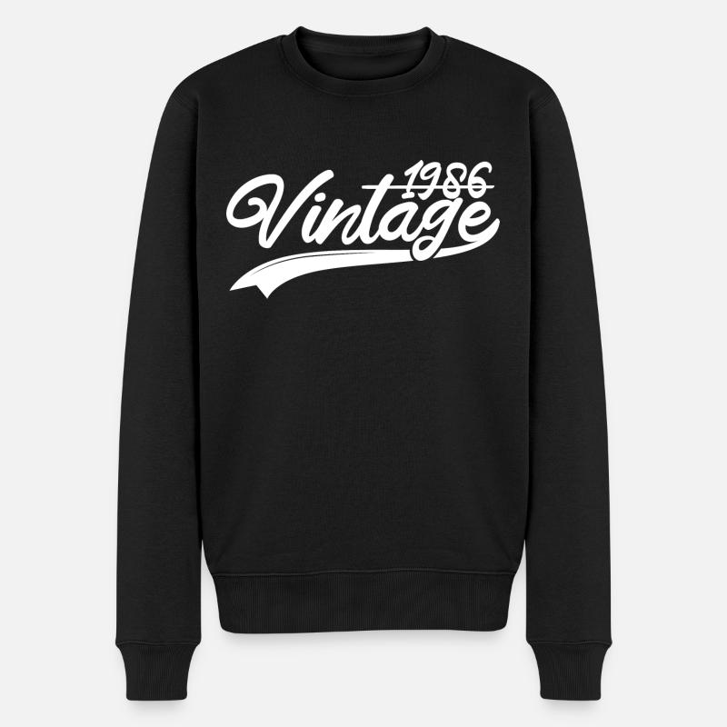 Millésime 1986 Cadeau d’anniversaire 1986 - Pull Premium bio Homme - noir
