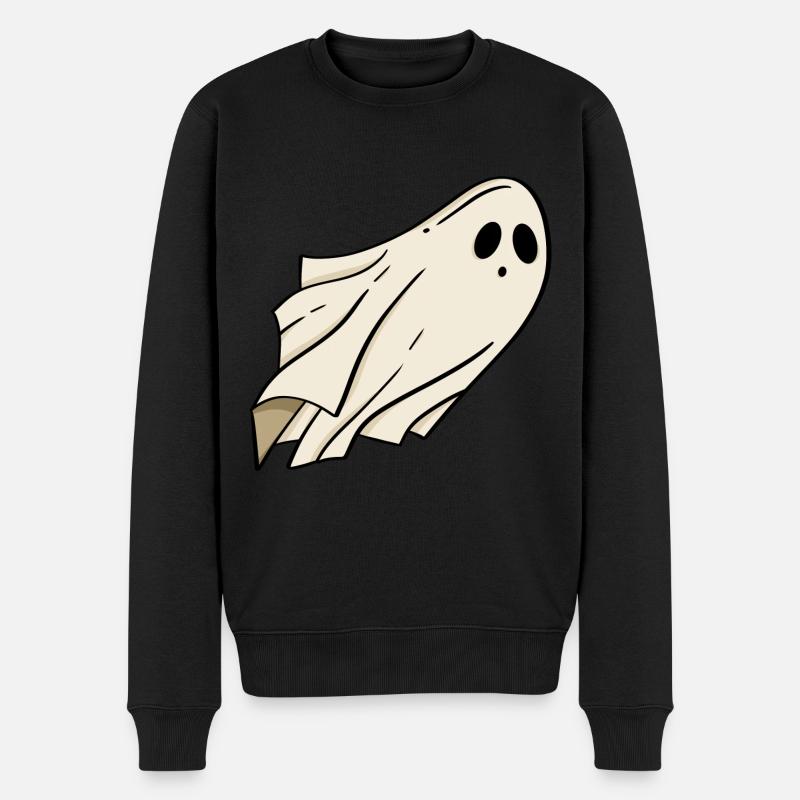 Geist Halloween - Männer Premium Bio Pullover - Schwarz