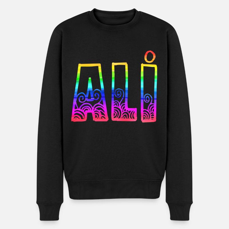 ali rs regenbogen - Männer Premium Bio Pullover - Schwarz