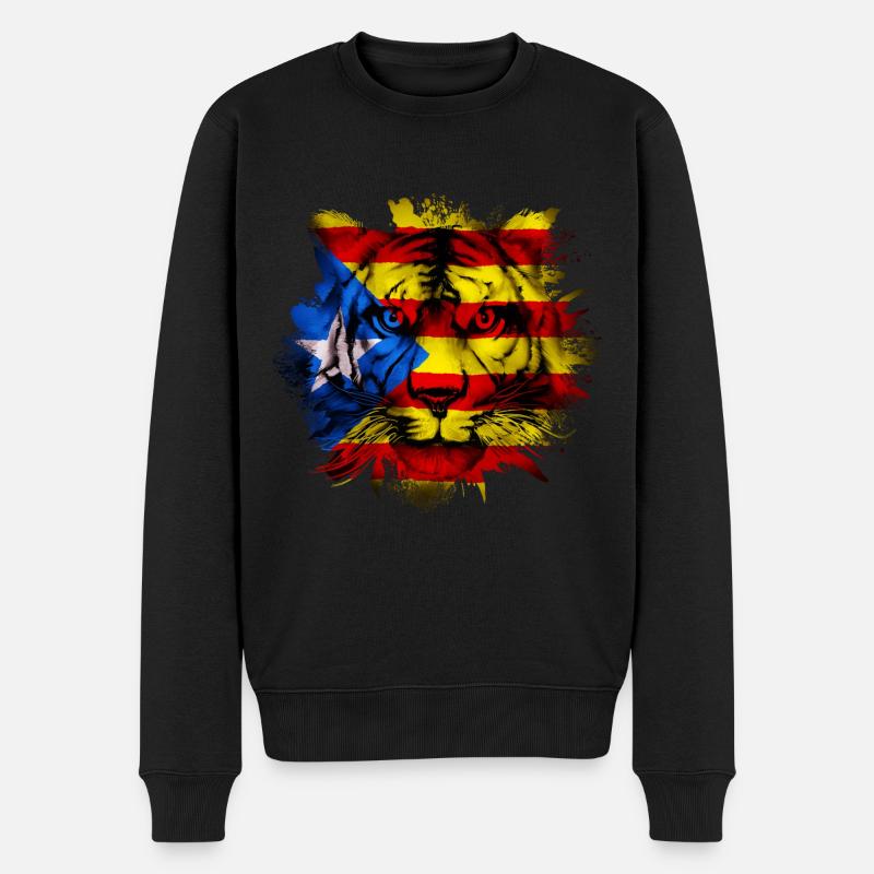 Katalonien - Männer Premium Bio Pullover - Schwarz