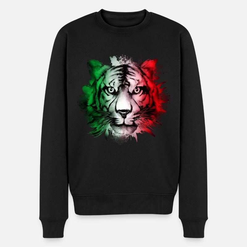 Italien - Männer Premium Bio Pullover - Schwarz