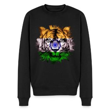 Indien - Männer Premium Bio Pullover - Schwarz - Vorne - Nico (187cm)
