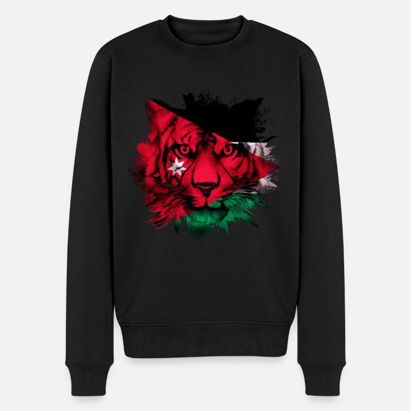 Jordanien - Männer Premium Bio Pullover - Schwarz