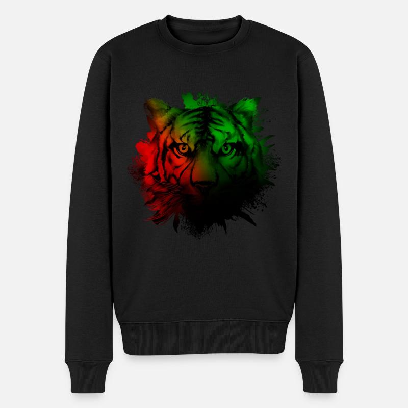 Martinique - Männer Premium Bio Pullover - Schwarz