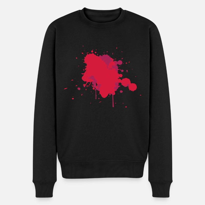 Aquarelle Splash (Vector / votre couleur) - Pull Premium bio Homme - noir