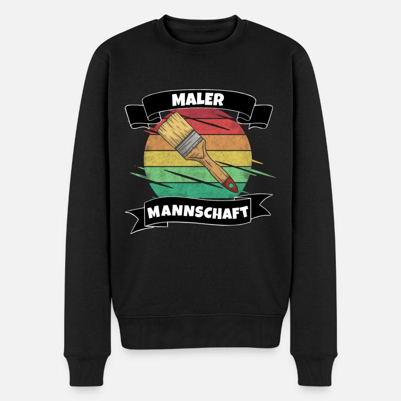 Maler Mannschaft - Männer Premium Bio Pullover - Schwarz