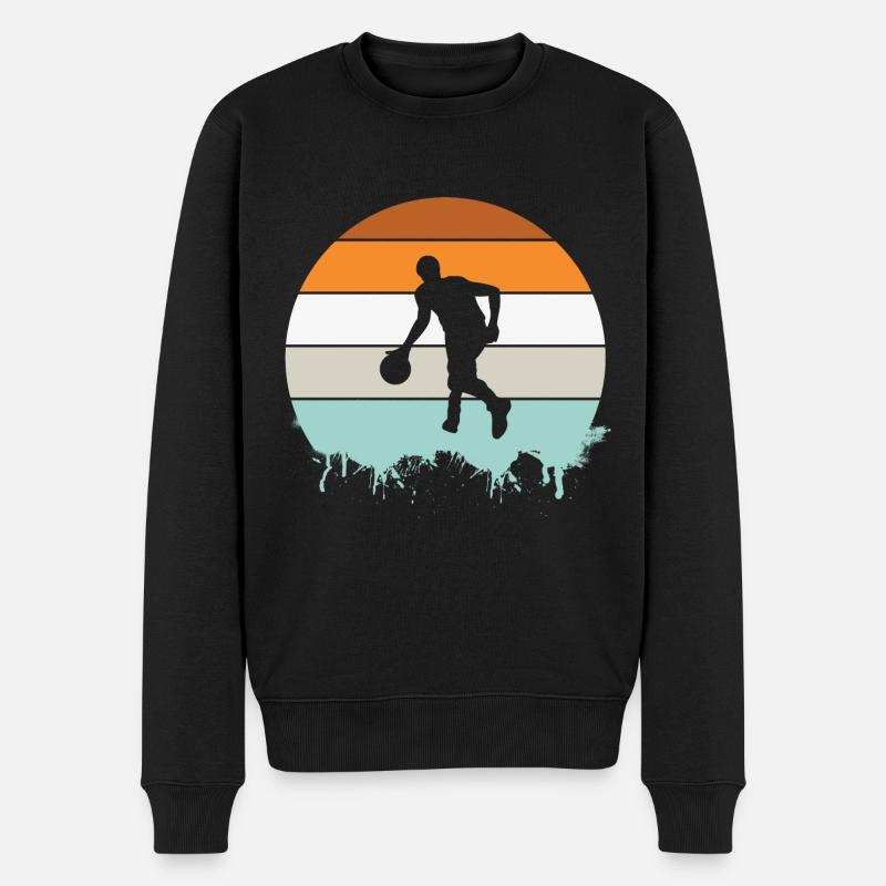 Basketball Basketballer - Männer Premium Bio Pullover - Schwarz