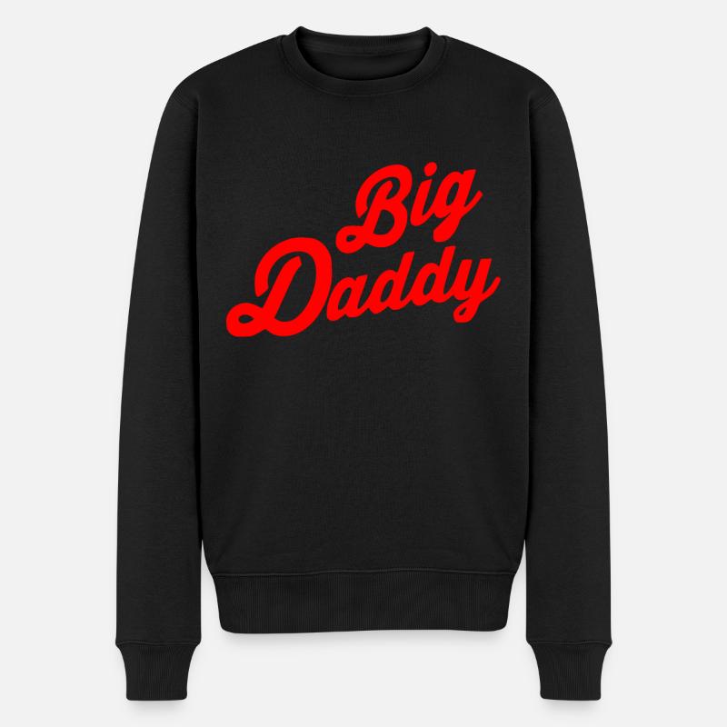 Big daddy - Männer Premium Bio Pullover - Schwarz