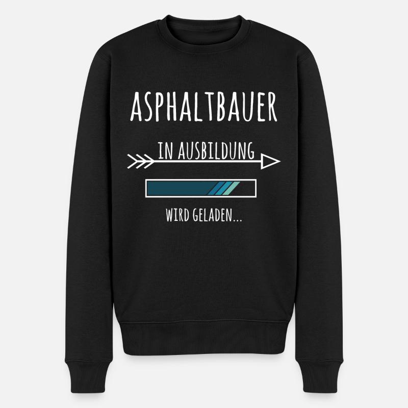 Asphaltbauer Ausbildung Beruf Geschenk - Männer Premium Bio Pullover - Schwarz