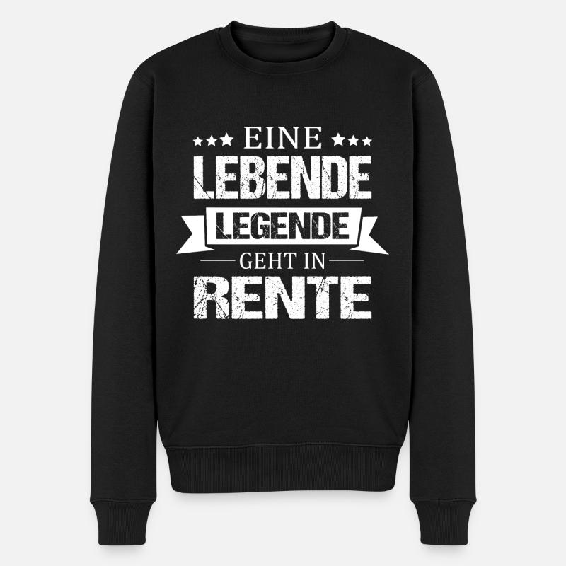 Lebende Legende Geht In Rente Ruhestand Rentner - Männer Premium Bio Pullover - Schwarz