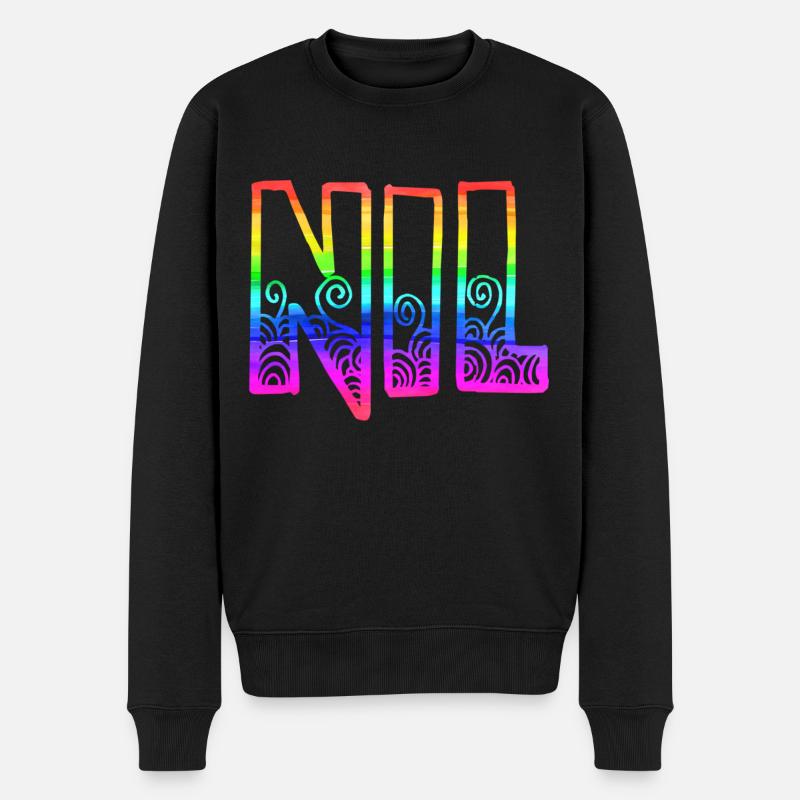 nil rs regenbogen - Männer Premium Bio Pullover - Schwarz