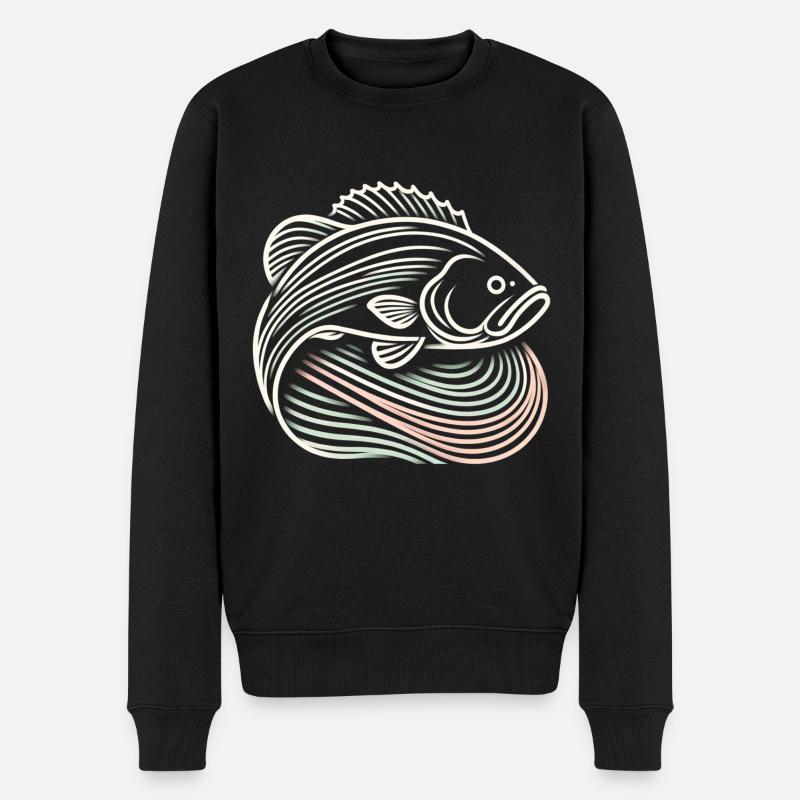 Poisson bar - Pull Premium bio Homme - noir