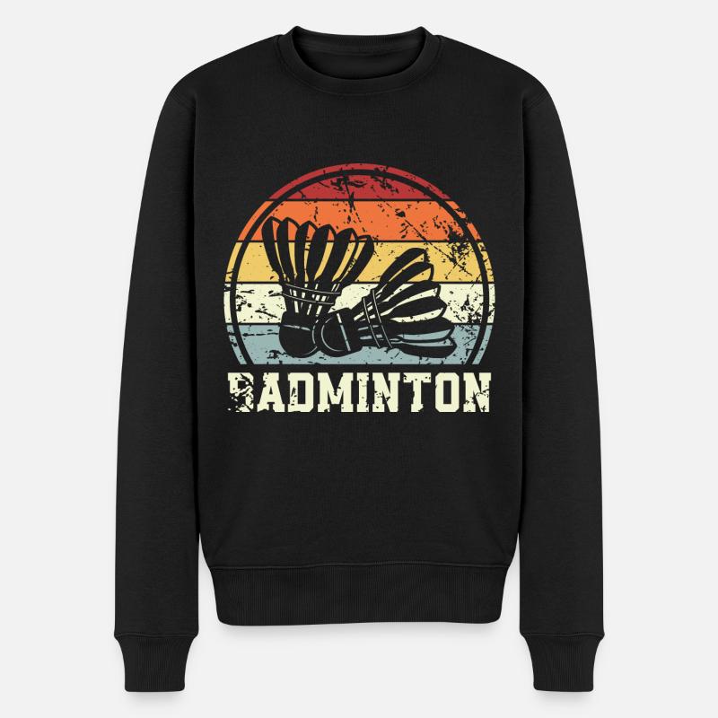 Badminton - Männer Premium Bio Pullover - Schwarz