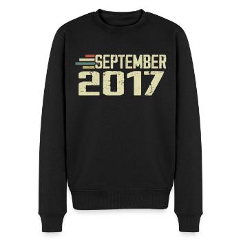 September 2017 Vintage Gift Idea September 2017 - Men's Premium Organic Jumper - black - Front - Nico (187cm)