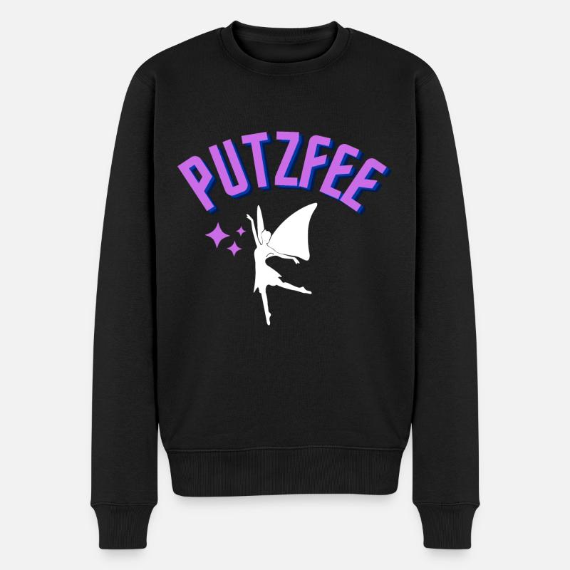 Putzfee - Männer Premium Bio Pullover - Schwarz