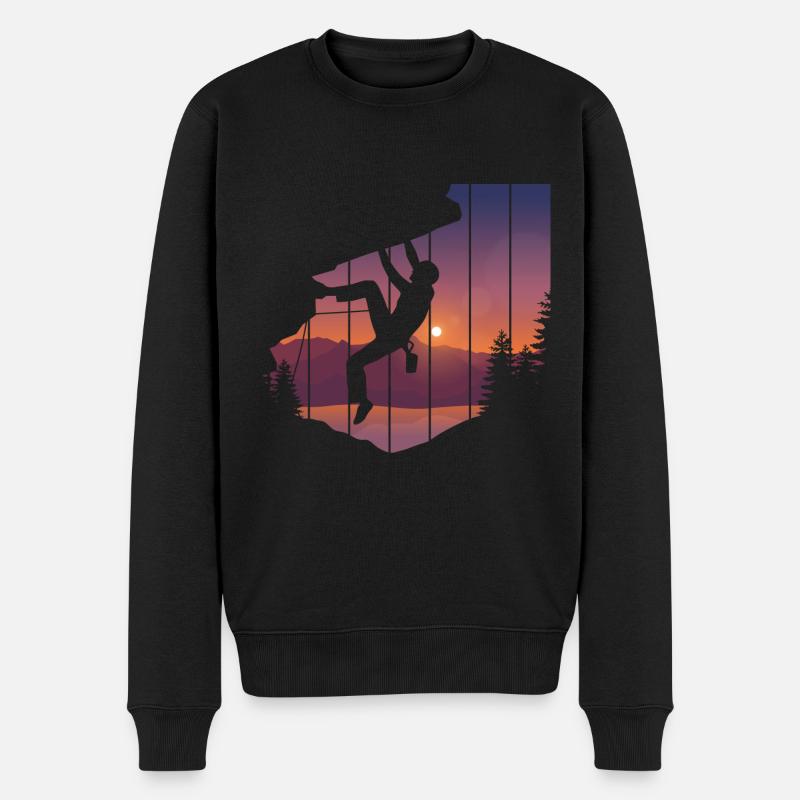 Escalade Alpinisme Alpinisme - Pull Premium bio Homme - noir