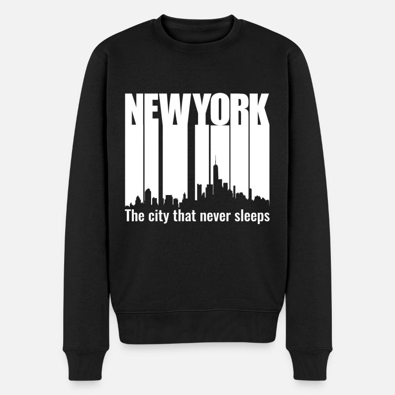 new york - Pull Premium bio Homme - noir