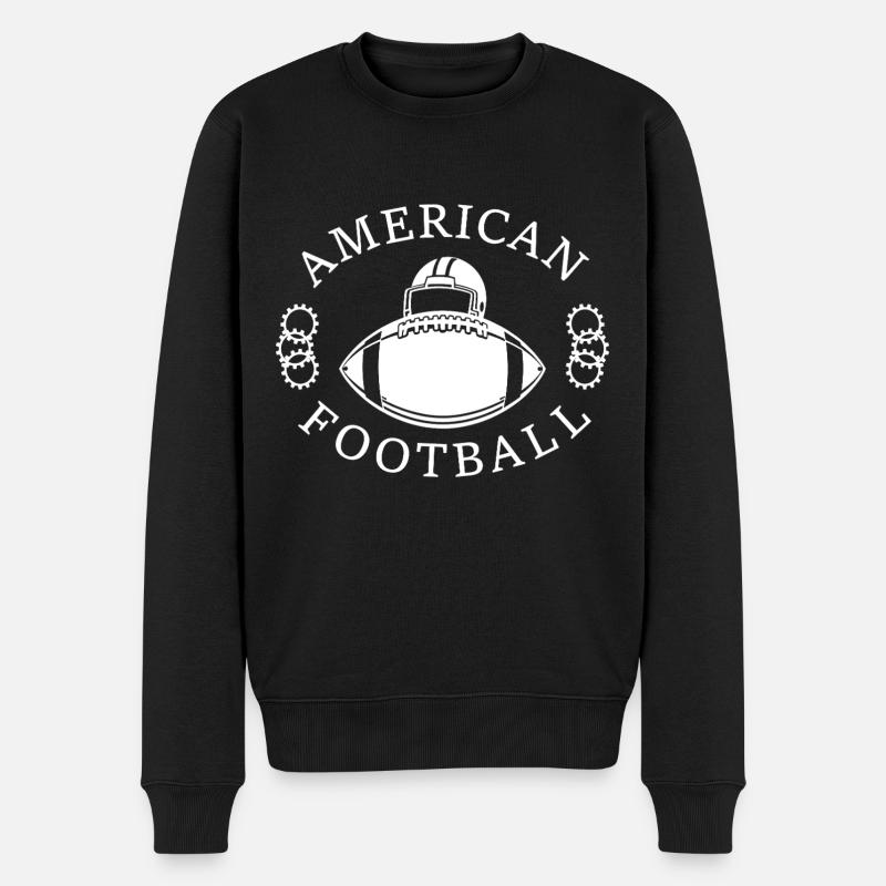 American Football - Männer Premium Bio Pullover - Schwarz