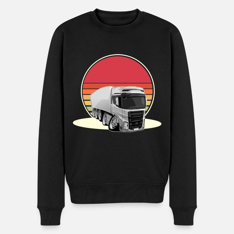 LKW Fahrer - Männer Premium Bio Pullover - Schwarz