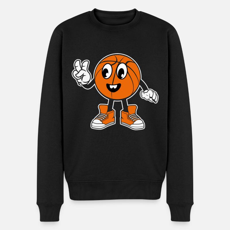 Basketball Basketballer - Männer Premium Bio Pullover - Schwarz