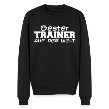 Bester Trainer Training Teamtrainer Trainieren - Männer Premium Bio Pullover - Schwarz - Vorne - Nico (187cm)