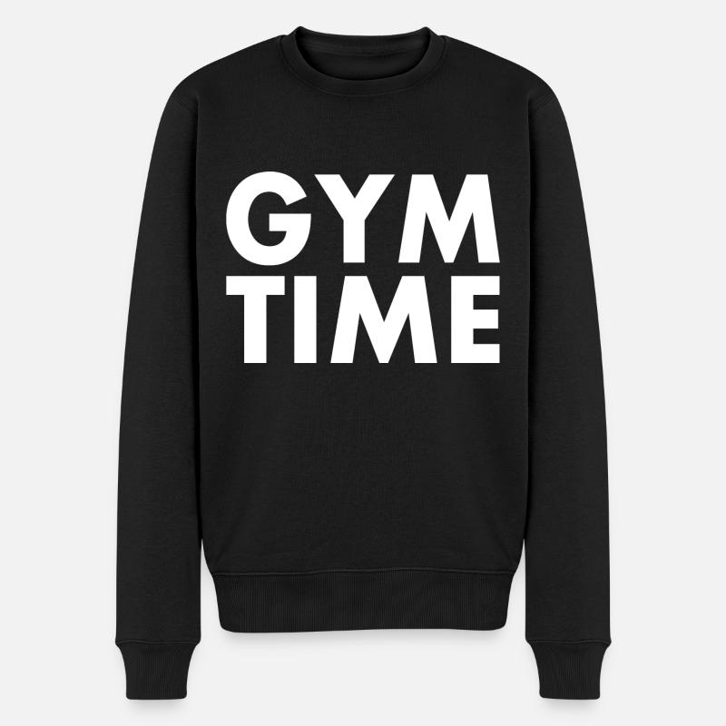 Gym time - Männer Premium Bio Pullover - Schwarz