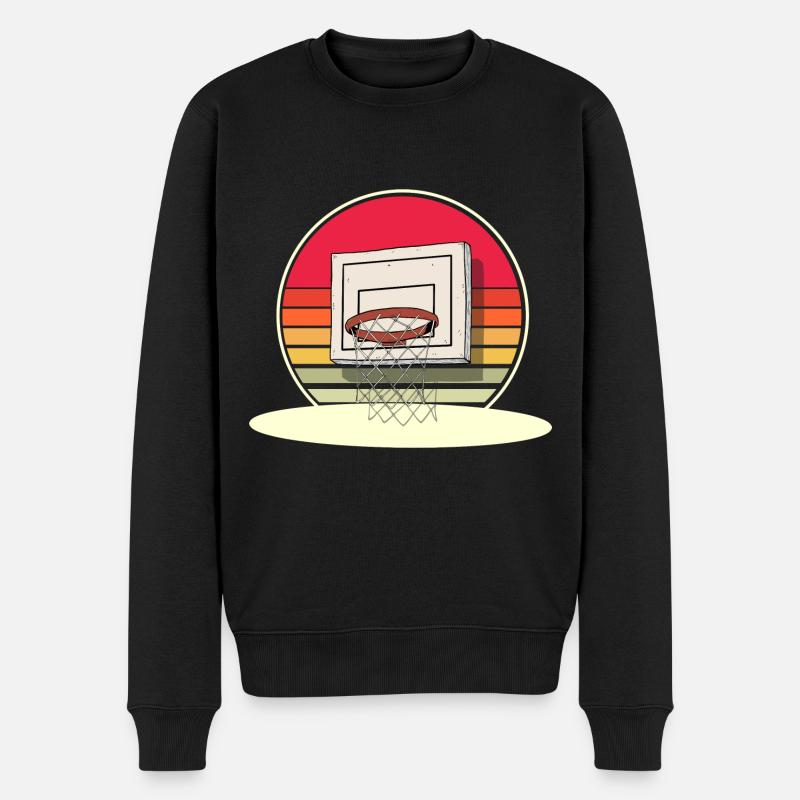 Joueurs de basket-ball - Pull Premium bio Homme - noir