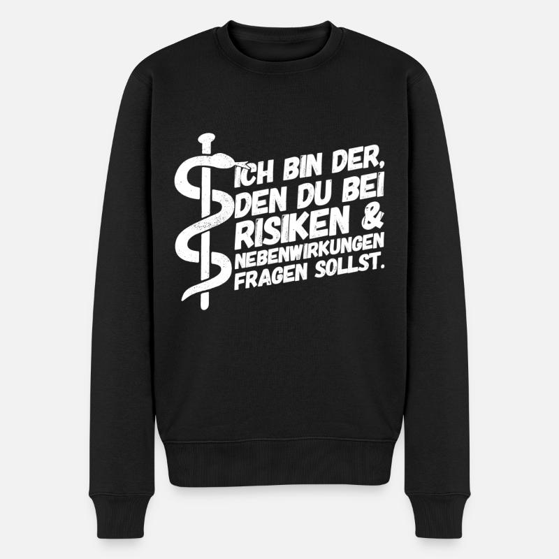 Apotheker Apotheke Pharmazeut - Männer Premium Bio Pullover - Schwarz