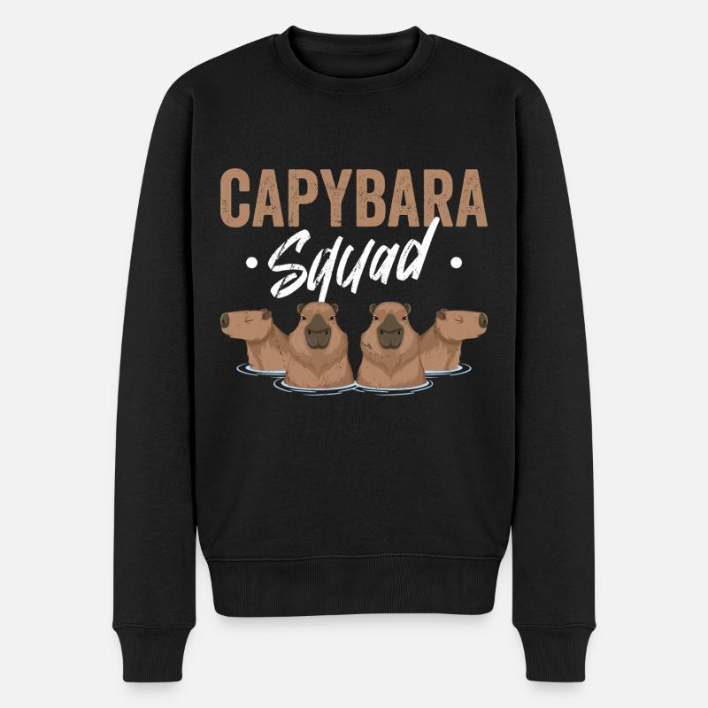 Escouade animale Rongeur Capybara - Pull Premium bio Homme - noir