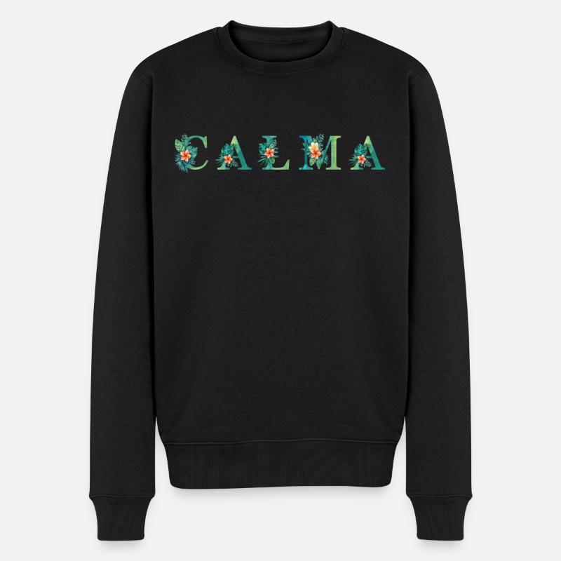 Calma - Männer Premium Bio Pullover - Schwarz