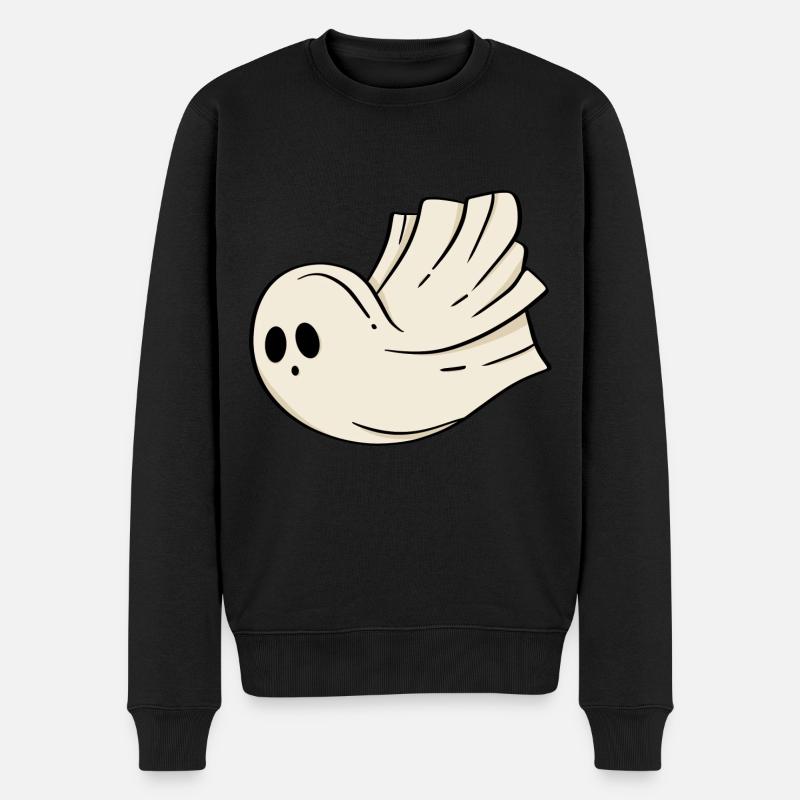 Geist Halloween - Männer Premium Bio Pullover - Schwarz