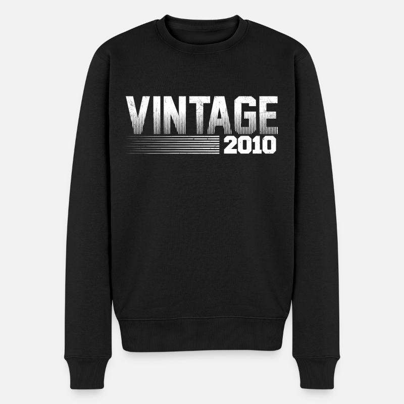 Millésime 2010 Anniversaire Rétro 2010 - Pull Premium bio Homme - noir