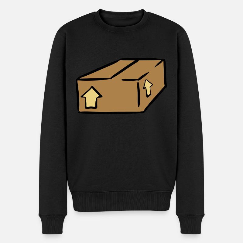 Paket Post Package Paquet - Männer Premium Bio Pullover - Schwarz