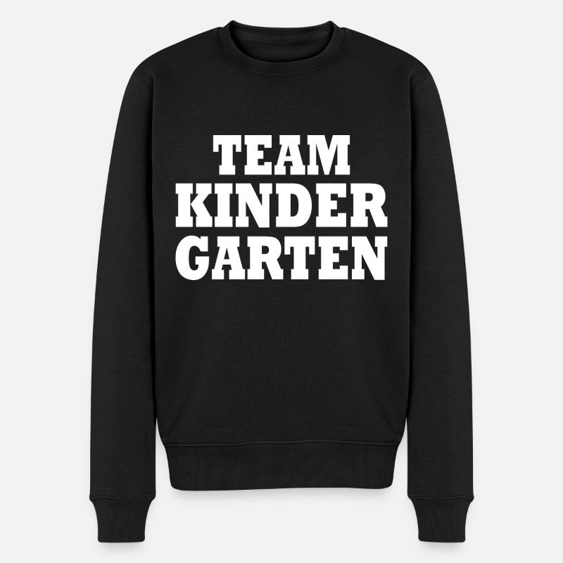 Team kindergarten - Männer Premium Bio Pullover - Schwarz