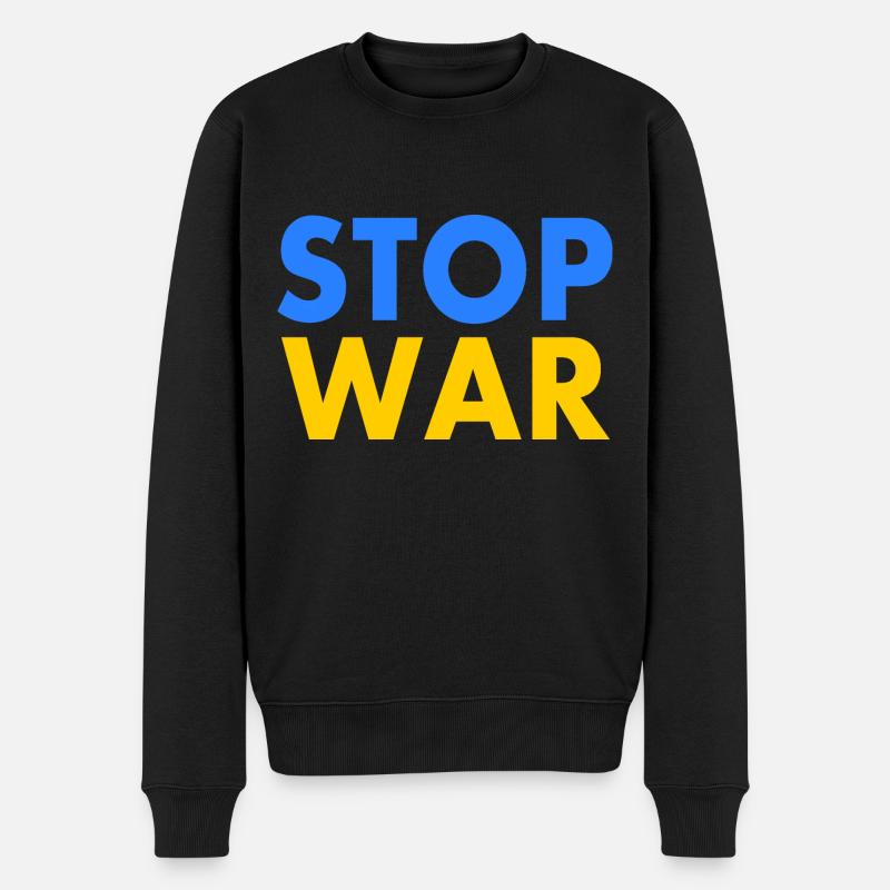 Stop war - Pull Premium bio Homme - noir