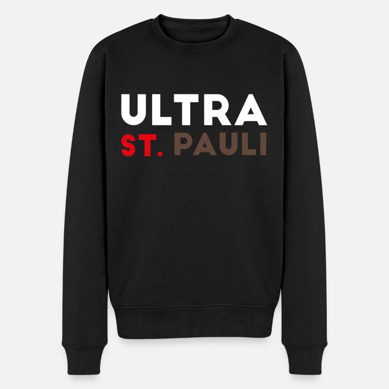 St. Pauli Ultra Sankt Pauli Seemann St Pauli - Männer Premium Bio Pullover - Schwarz