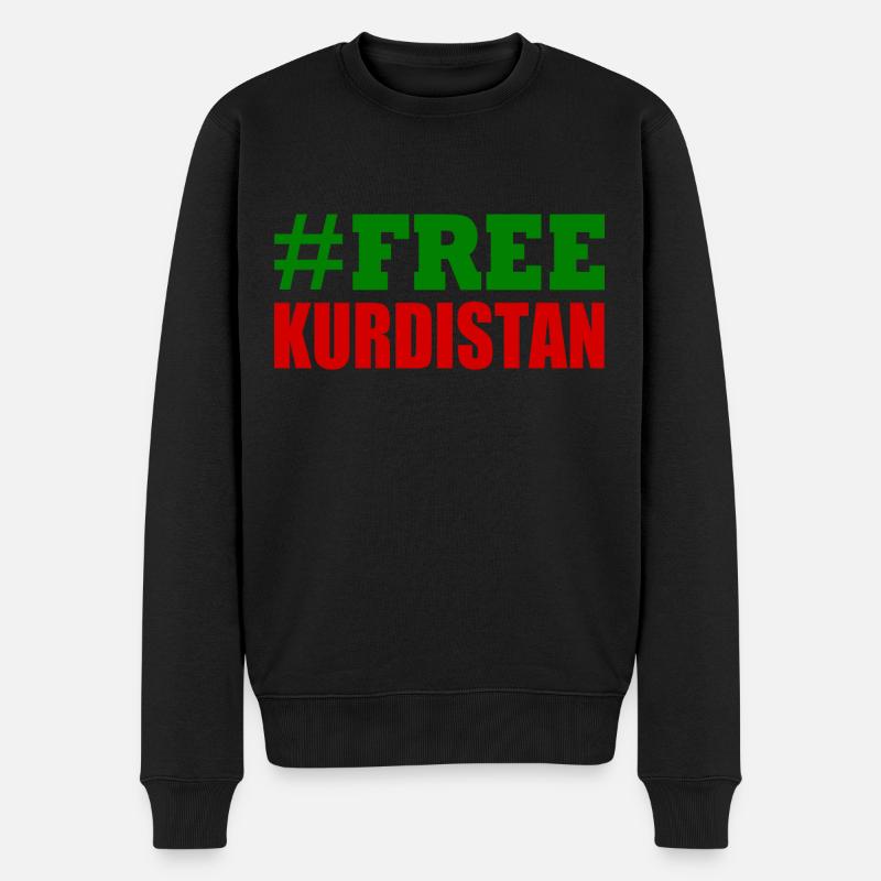 Free Kurdistan - Männer Premium Bio Pullover - Schwarz