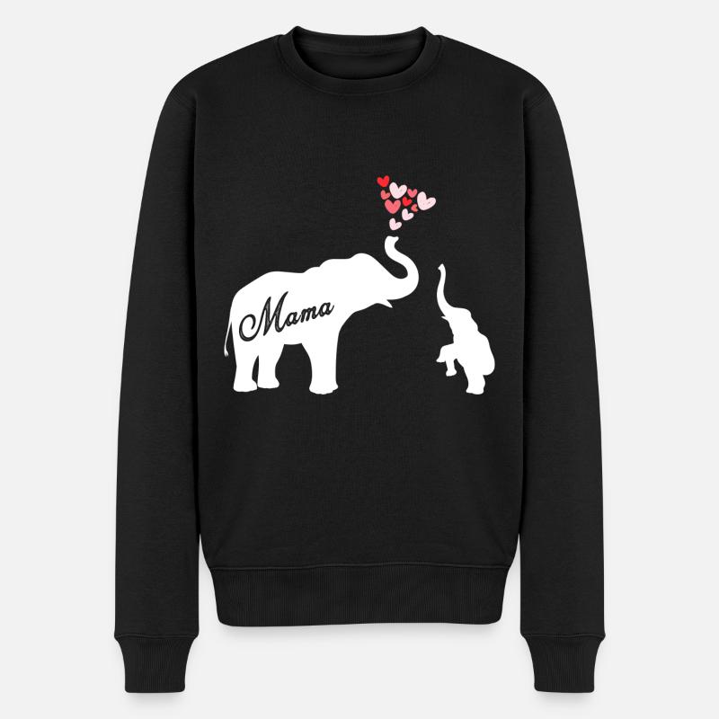 Maman Éléphant Mama - Pull Premium bio Homme - noir