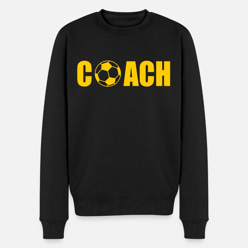 Coach - Männer Premium Bio Pullover - Schwarz